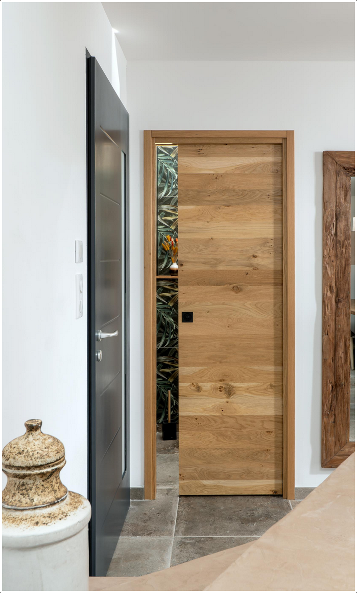 Porte coulissante d'intérieur Tivano - Vieux bois