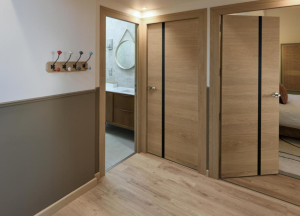 Porte intérieur - Bi matière Signature Aspect cuir noir