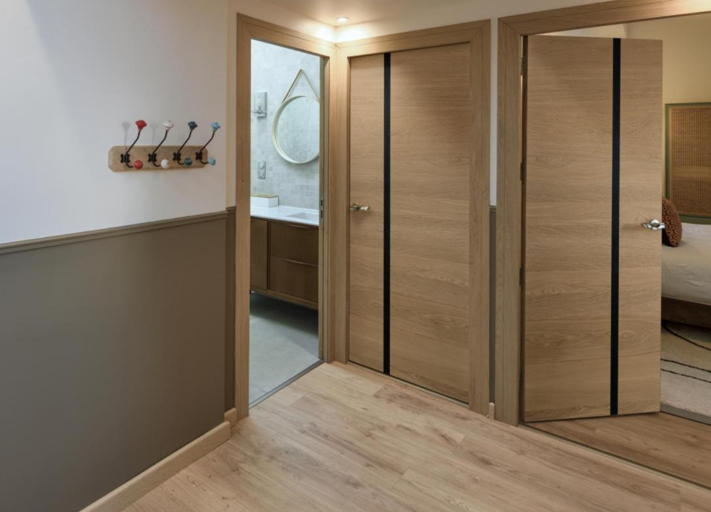 Porte intérieur - Bi matière Signature Aspect cuir noir